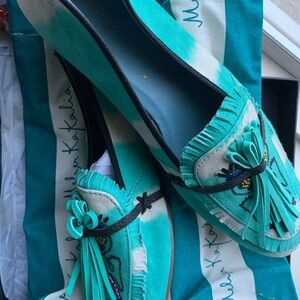 Elegant Teal Moccasins for Women